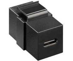 Spacetronik Złącze Keystone przedłużenie kabla USB-C juoda WT