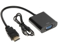 Spacetronik HDMI į VGA + garso keitiklis SPH-VA02, juodas