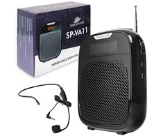 Spacetronik Laidinis balso stiprintuvo mikrofonas SP-VA11 +FM