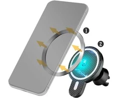 Spacetronik Automobilinis laikiklis su Magsafe + Ring 15W pakrovėju