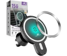 Spacetronik Automobilinis laikiklis su Magsafe + Ring 15W pakrovėju