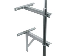 Spacetronik Sieninis laikiklis 35cm stiebui su atrama, rinkinyje 2 vnt.