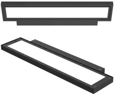 Spacetronik GLOW D24 Pro juodas biuro sieninis šviestuvas