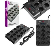 Spacetronik Maitinimo blokas 13xAC 4xUSB 2xUSB-C