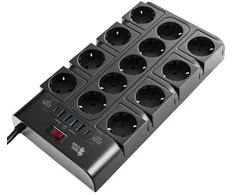 Spacetronik Maitinimo blokas 13xAC 4xUSB 2xUSB-C