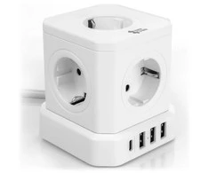 Spacetronik Maitinimo juosta 5xAC 3xUSB 1xUSB-C SPS-C02W
