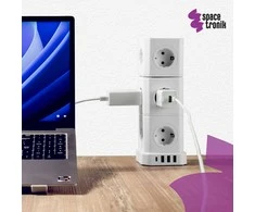 Spacetronik Maitinimo juosta 5xAC 3xUSB 1xUSB-C SPS-C02B