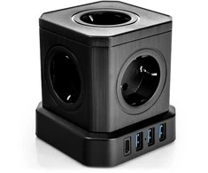 Spacetronik Maitinimo juosta 5xAC 3xUSB 1xUSB-C SPS-C02B