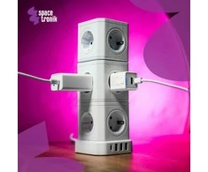 Spacetronik Maitinimo juostos kubas 5xAC SPS-C01B