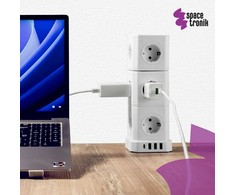 Spacetronik Maitinimo juostos rinkinys 13AC 3USB 1USB-C SPS-CS01B