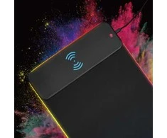 Spacetronik RGB daugiasluoksnis elastanas kilimėlis su Qi įkrovikliu 80x30cm