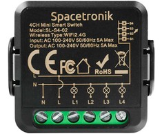 Spacetronik Mini Switch SMART WiFI Tuya 4 elektrinis jungiklis