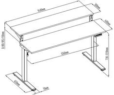 Spacetronik Moris 133BB elektrinis stalas 140x70