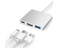 Spacetronik Kelių prievadų USB-C ir HDMI + USB + USB-C SPU-M05