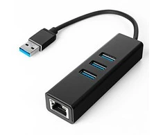 Spacetronik Daugiaportis USB į 3 USB + RJ45 SPU-M07, juodas