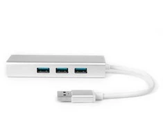 Spacetronik Daugiaportis USB į 3 USB + RJ45 SPU-M06 sidabrinis