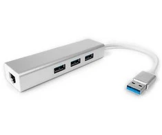 Spacetronik Daugiaportis USB į 3 USB + RJ45 SPU-M06 sidabrinis