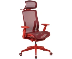 Ergonominė tinklinė biuro kėdė Spacetronik su 3D porankiais, raudona