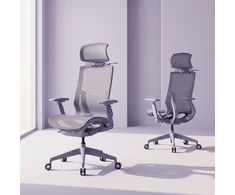 Spacetronik Ergonominė biuro kėdė su tinkleliu ir 3D porankiais, violetinė
