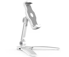 Laikiklis Spacetronik 2 viename pakabinamas ir pastatomas planšetinio kompiuterio stovas SPP-115W, baltas