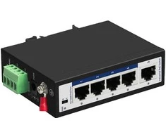 Šakotuvas Spacetronik Pramoninis PoE jungiklis 4x 10/100M + 1x RJ45 Uplink