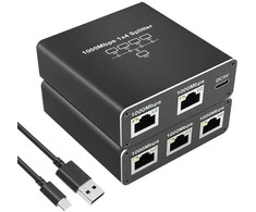 Šakotuvas Spacetronik RJ45 1–4 eterneto skirstytuvas SP-SG104 Gigabit