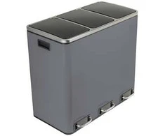 Spacetronik Šiukšliadėžė metalowy 3x18L pilka 54L