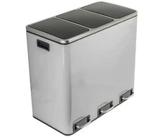 Spacetronik Šiukšliadėžė metalowy 3x18L sidabrinė 54L