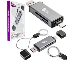 Spacetronik SPU-CR06 SD kortelių skaitytuvas USB-A i USB-C