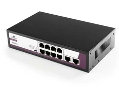 Šakotuvas Spacetronik SWITCH 10-portowy 100Mbps POE 120W SP-SF1010P