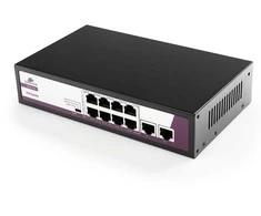 Šakotuvas Spacetronik SWITCH 10-portowy 100Mbps POE 120W SP-SF1010P