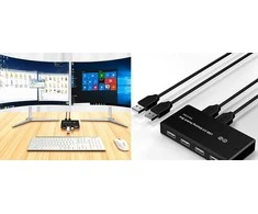 Spacetronik KVM spausdintuvo USB 2/4 jungiklis SPU-KVM02