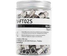 Užsukamas F tipo kištukas „Spacetronik 6.8 TV-FT02S“ 100 vnt.