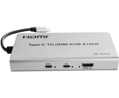 Spacetronik USB-C adapteris HDMI KVM 100W 4K 60Hz SPU-M17