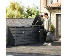 Spacetronik Šiukšlių dėžė 4x 240L juoda SFFT0141_V1