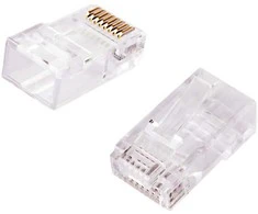 Spacetronik RJ45 kištukas, pralaidumas, kat.6 UTP PT-RJ456UT-1, 25 vnt.
