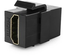 Spacetronik HDMI Keystone jungtis - HDMI Barrel 2.0 4K juoda