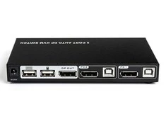 Jungiklis KVM USB + DP 2/1 Spacetronik SPD-KVM02