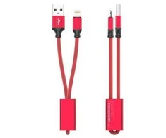 USB-A + Lightning laidas su LDNIO LC98 raktų pakabuku