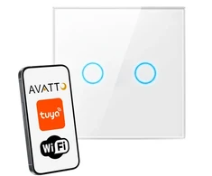 Stiklinis „Wi-Fi“ šviesos jungiklis Avatto TS02-EU-W2