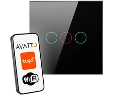 Stiklinis „Wi-Fi“ šviesos jungiklis Avatto TS02-EU-B3