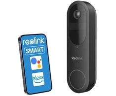 „Smart 2K Reolink“ su baterija, juodas WiFi vaizdo domofonas