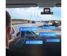 Vaizdo stebėjimo įrenginys 2K 3 kanalų 4G WiFi GPS AZDOME S58