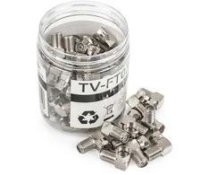 Kampinis F kištukas Spacetronik TV-FT0390 Dėžutė 50 vnt
