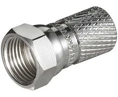 F-kištukas prisukamas 7,3 mm / 20 mm didelės veržlės Goobay