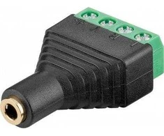 Goobay 4 kontaktų lizdas, 3,5 mm suspaudimo jungtis