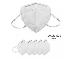 None Apsauginė Veido Kaukė - Respiratorius KN95-K 3D, 5 vnt