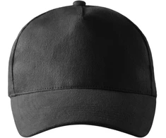 Malfini As Kepurė su Snapeliu MALFINI 5P 307 Unisex, Juoda 340g/m2