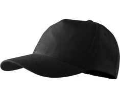Malfini As Kepurė su Snapeliu MALFINI 5P 307 Unisex, Juoda 340g/m2