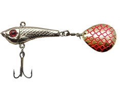 Sukriukė Quantal Lake Tail Spinner Helix 8 Sidabro sp, Uodega Raudona UV